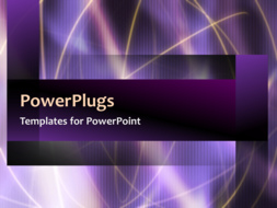 PowerPoint Template - Abstract video template of yellow lines over soft purple gradients.